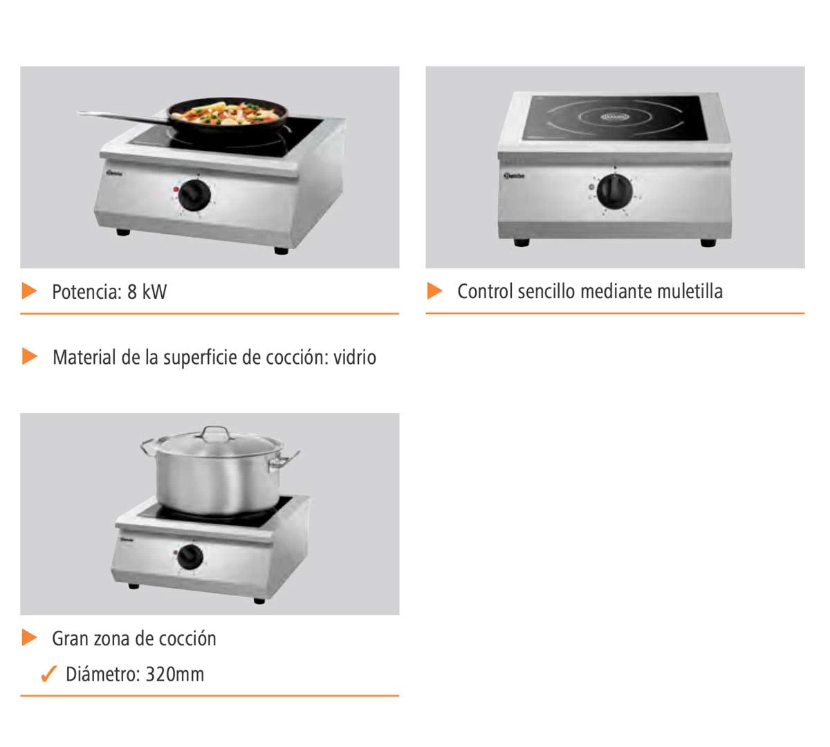 Bartscher Placa De Inducción ITH 80-320 7 Bartscher Placa De Inducción ITH 80-320 - Imagen 5