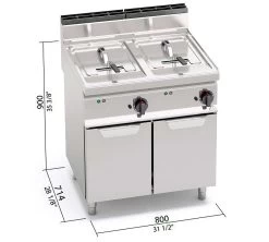 Bertos Freidora Elec Macros 700 Turbo E7F1 Doble De Pie