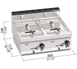 Bertos Freidora Eléctrica Macros 700 Turbo E7F10 8B