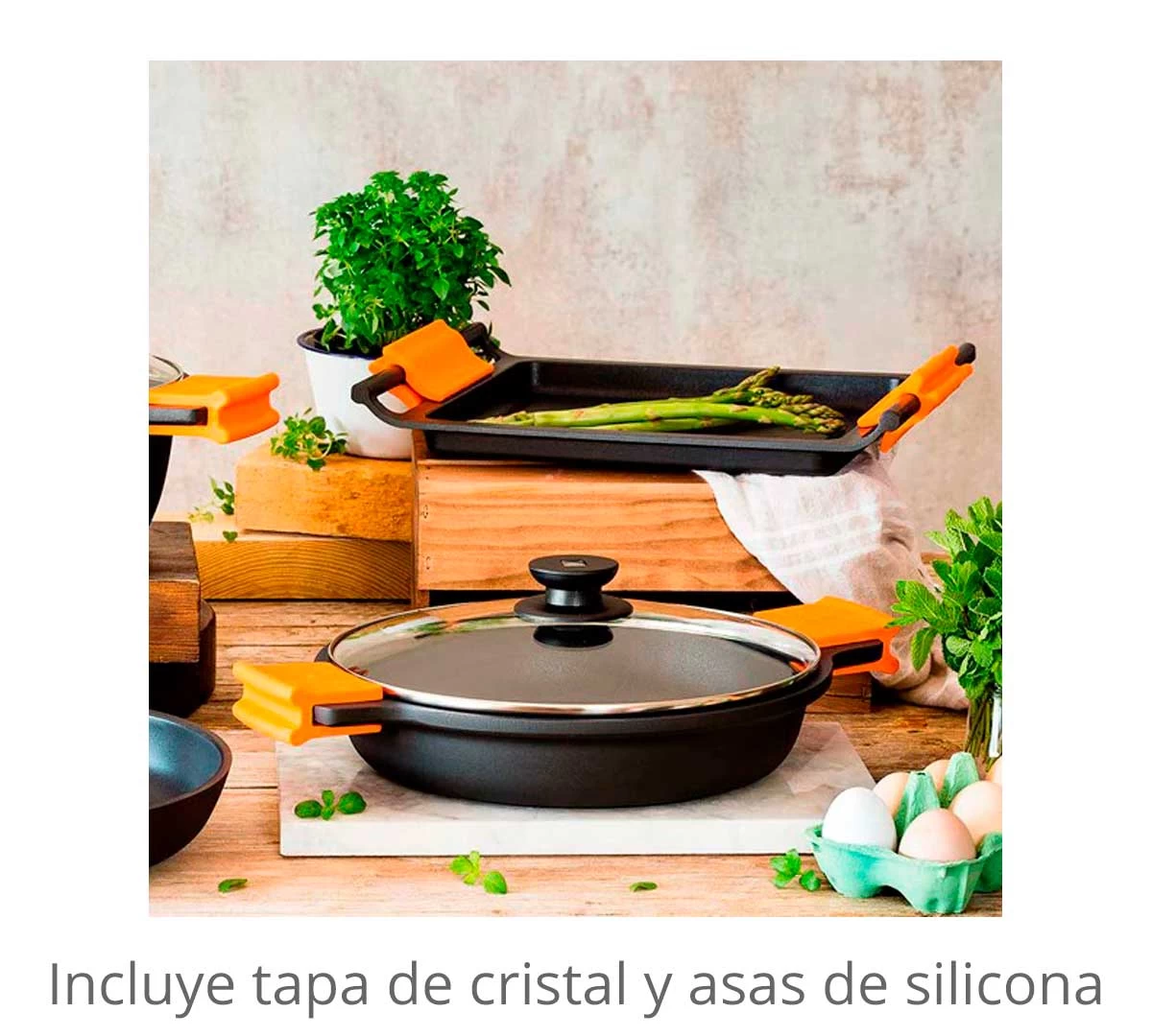 Bra Cacerola Baja Con Tapa Efficient 3 Bra Cacerola Baja Con Tapa Efficient