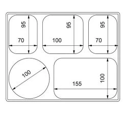 Fricosmos Bandeja Comedor Autoservicio Inox
