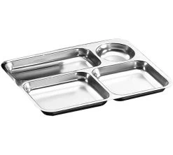 Fricosmos Bandeja Menú Inoxidable 4 Compartimentos