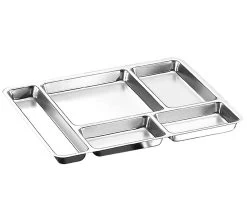 Fricosmos Bandeja Menú Inoxidable 5 Compartimentos