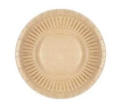 Plato Redondo Hondo De Cartón Kraft Bio - Laminado