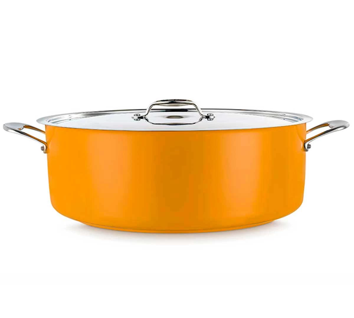 Pujadas Cacerola Baja Con Tapa Cool Line Amarilla 3 Pujadas Cacerola Baja Con Tapa Cool Line Amarilla