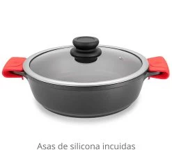 Pujadas Cacerola Baja Con Tapa Black Forged