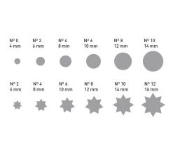 Pujadas Conjunto De 12 Boquillas Policarbonato Nº 12