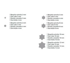 Pujadas Conjunto De 6 Boquillas Nº 2