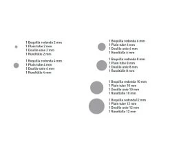 Pujadas Conjunto De 6 Boquillas Nº 1