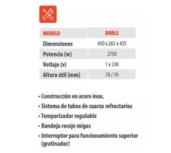 Romagsa Tostador De Pan Doble