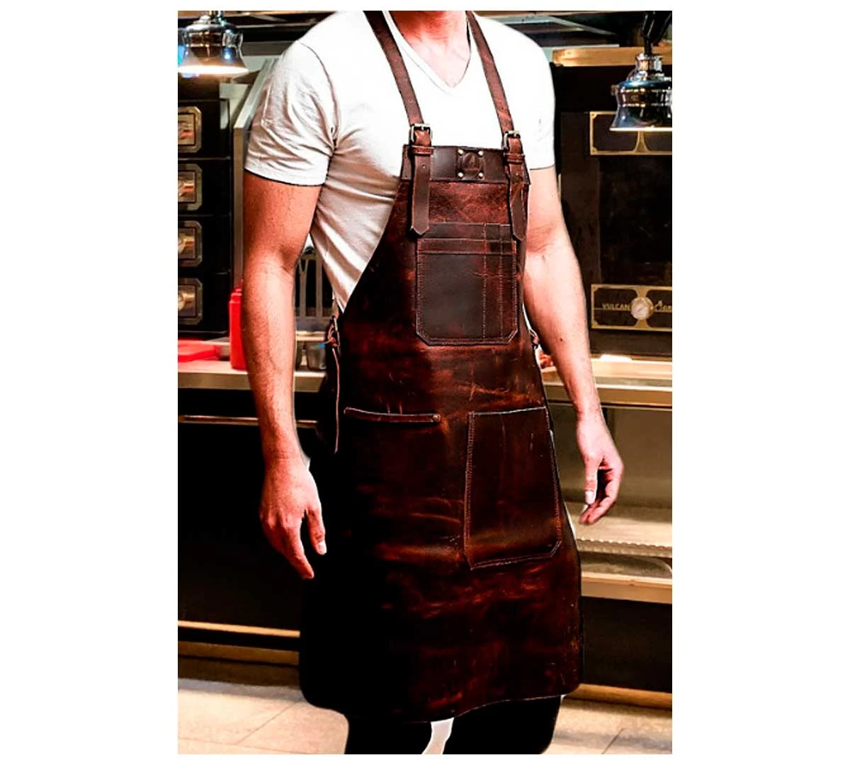 Vulcano Gres Delantal/Mandil De Piel DVG-3 3 Vulcano Gres Delantal/Mandil De Piel DVG-3